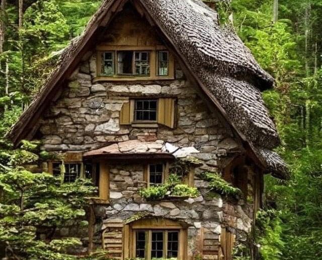 Wood and Stone Cabin