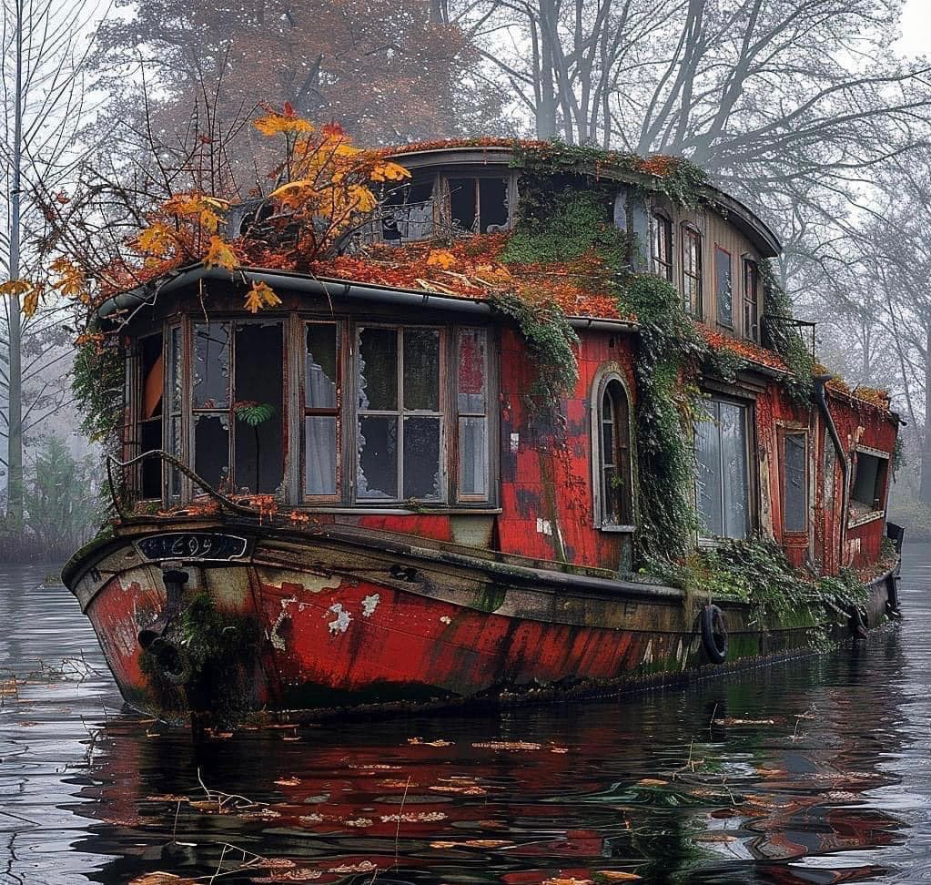 Abandoned Houseboat