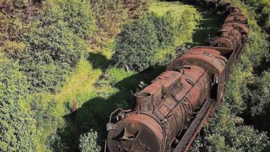 Haunting Train Graveyard in Russia