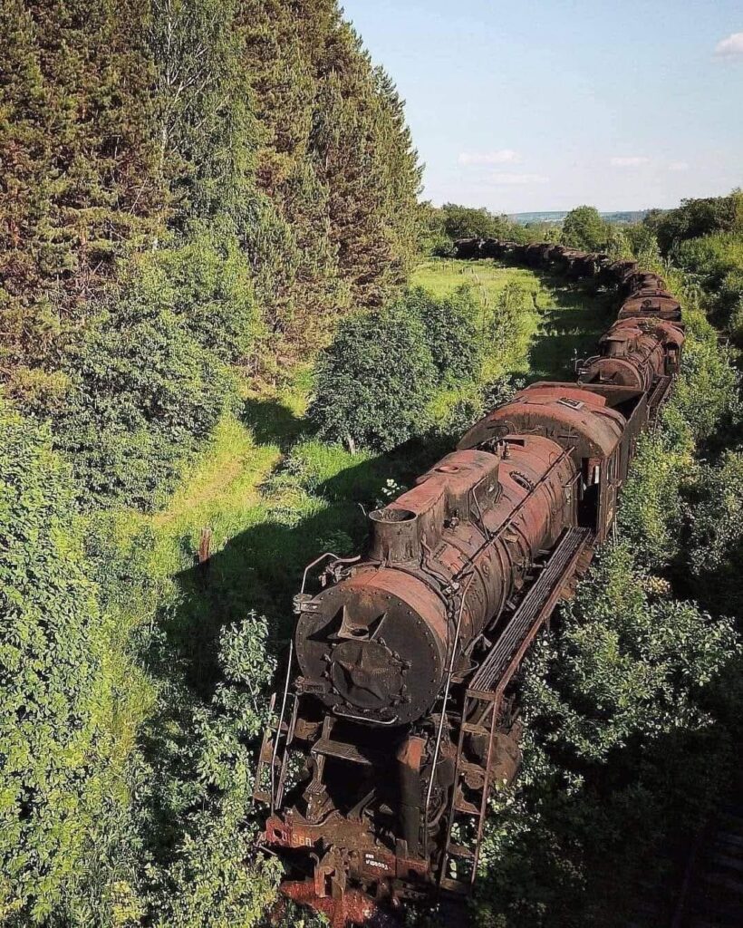 Russia’s Abandoned Train Graveyard