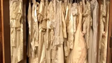 The allure of abandoned closets with antique clothes