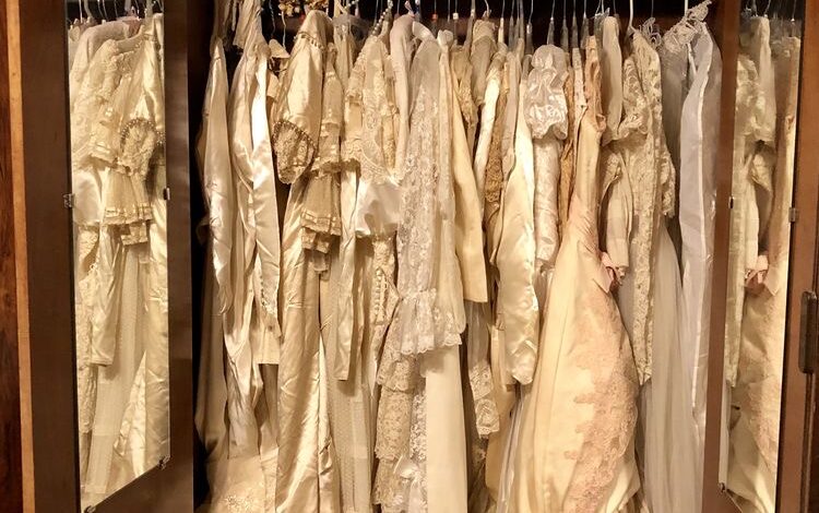 The allure of abandoned closets with antique clothes