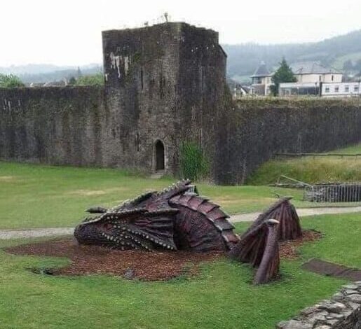 Caerphilly’s Castle Ruins Hold Legends of Dragons