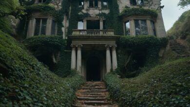 Thornwick Hollow Looms in the Distance, Its Dark Silhouette Haunting the Landscape 🏚️