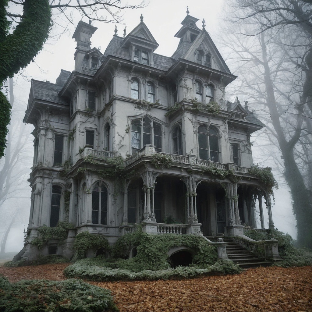 Ashcarrow House stands in haunted stillness 🌑🌲