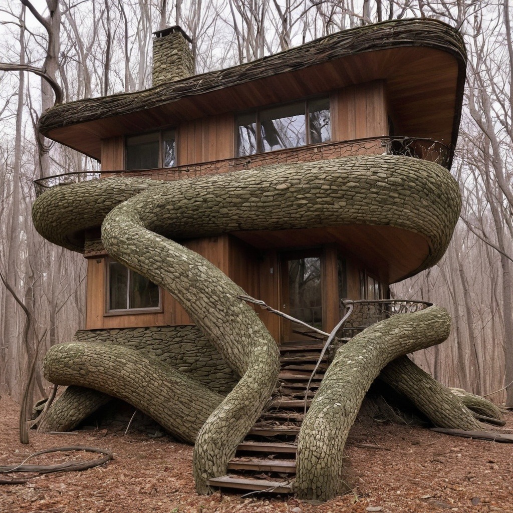 The House of Unnatural Shapes in the Heart of the Forest