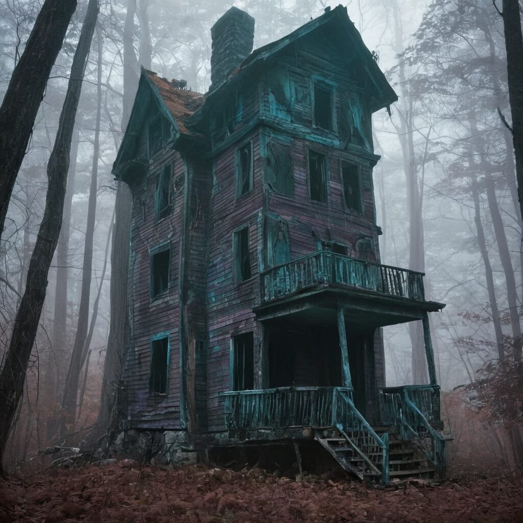 The Abandoned House in a Mystical Forest